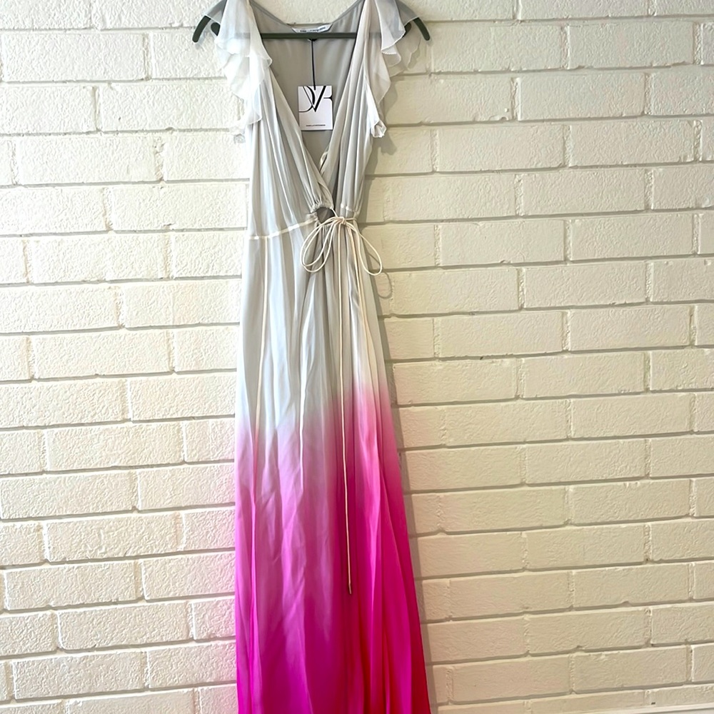 Diane Von Furstenberg Delaney Gradient Falls Ponk Dhalia size 6 dress